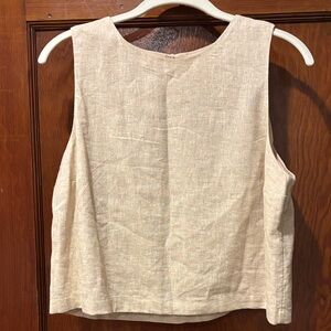 Abercrombie & Fitch Natural Linen Tank Top